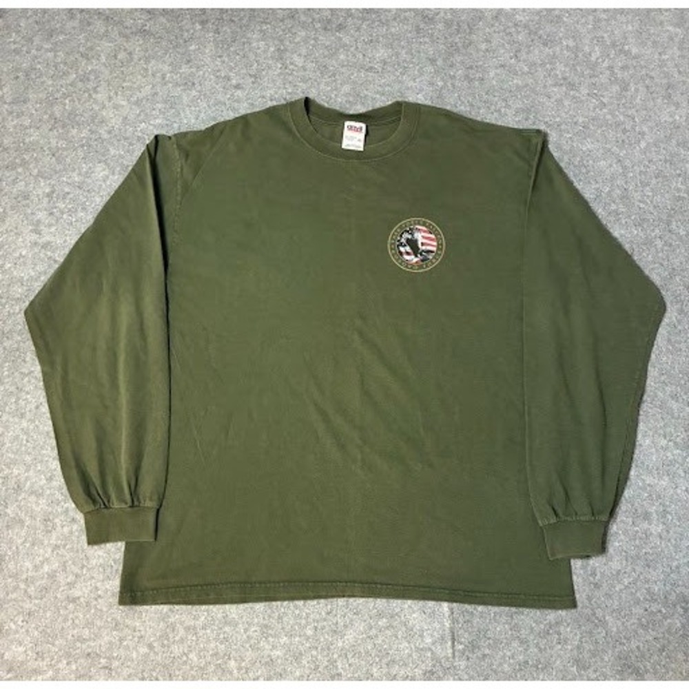 Vtg 90s Task Force Falcon Kosovo Long Sleeve Shirt Mens XL Army KFOR Anvil USA